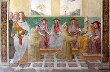 Concession of the Indulgence - fresco in the Rose Chapel by Tiberio d'Assisi