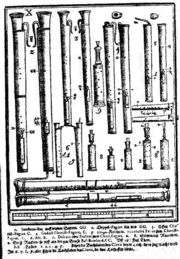 Dulcians and racketts, from the Syntagma musicum by Michael Praetorius.
