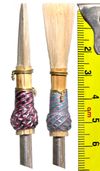 Bassoon reeds are only a few centimeters in length and are often wrapped in colorful string.