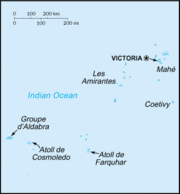Map of the Seychelles.