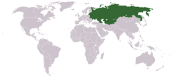 Location of the Soviet Union