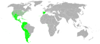 Spain's legacy: a map of the Hispanophone world.