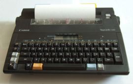 Electronic typewriter - the final stage in typewriters development. A 1989 Canon Typestar 110