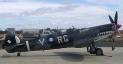 The Spitfire Mk.VIII "Grey Nurse," which saw action with No. 457 Squadron RAAF in the South West Pacific Area is one of two Spitfires still flying in Australia, both owned by Temora Aviation Museum.