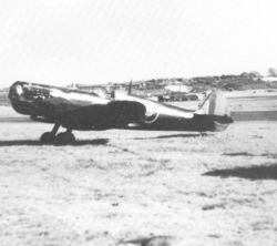 The Spitfire Mk. XI flown by Sqn. Ldr. Martindale, seen here after its flight on 27 April 1944 during which it was damaged achieving a true airspeed of 606 mph (975 km/h).