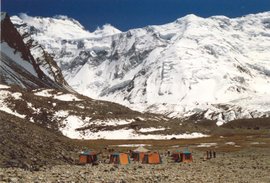 A photograph of Ismail Samani Peak (then known as Peak Communism) taken in 1989 when Tajikistan was part of the Soviet Union.