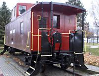 CPR caboose on display at Brockville, Ontario