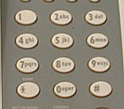 A touch-tone telephone keypad