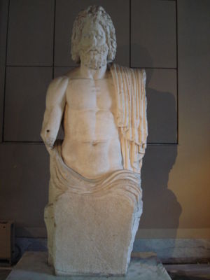 Colossal seated Zeus from Gaza, Roman period Istanbul Archaeology Museum)