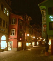 Zürich's old town at night