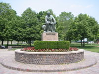 Statue of Thomas Edison in Dearborn, Michigan.