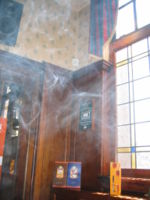 This photo illustrates smoke in a pub, a common complaint from those concerned with passive smoking