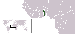 Location of Togo