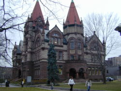 The main building of Victoria College in the University of Toronto.