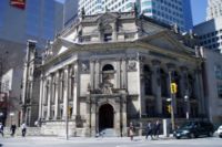 The Hockey Hall of Fame, built in 1885, is located at the intersection of Front Street and Yonge Street in Downtown Toronto.