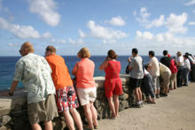 Tourists at Oahu island, Hawaii