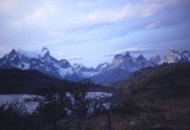 A view of the Torres del Paine National Park in Chile