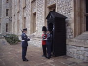 Sentries being posted at the Tower of London