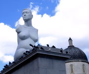The current statue on the fourth plinth: Marc Quinn's Alison Lapper Pregnant (2005).
