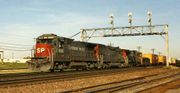 An SP freight train west of Chicago in 1992.