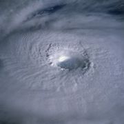 Eye of Typhoon Odessa, Pacific Ocean, August 1985.