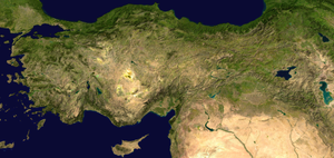 Turkey on the NASA's Blue Marble composite satellite image