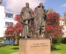 Monument of Tycho Brahe and Johannes Kepler in Prague