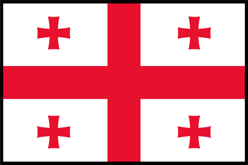 Image:Flag of Georgia (bordered).svg - Wikipedia, the free