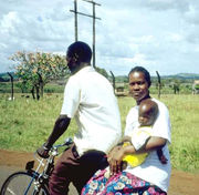 A Ugandan bicycle-taxi