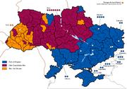 2006 Parliamentary election: Leading party by electoral districts.