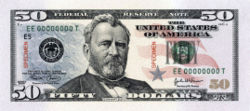 Grant as he appears on the 2004 series U.S. $50 note