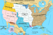 National Atlas map depicting dates of select territorial acquisitions. Full Oregon and other claims are not included.