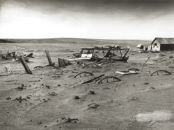 An abandoned farm in South Dakota during the Great Depression, 1936 Farm Security Administration photography by Sloan.