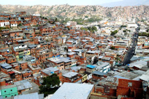 Shantytown in northwest Caracas