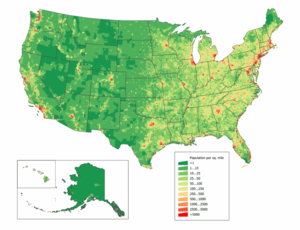 2000 Population Density Map