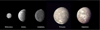 Uranian moon montage