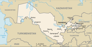 Map of Uzbekistan