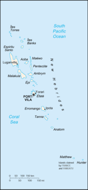 Map of Vanuatu