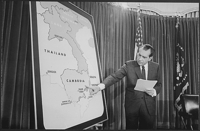 President Nixon explains the expansion of the war into Cambodia