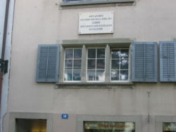 House where Lenin lived in 1916 in Zurich, Switzerland.