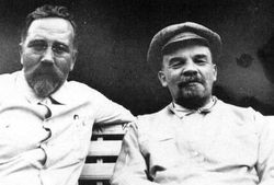 Kamenev and Lenin at Gorki Leninskiye, 1922