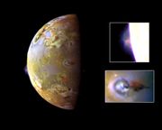 Galileo orbiter reveals volcanic activity on Jupiter's moon Io.