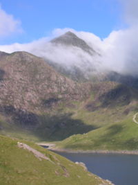 The summit of Snowdon (Yr Wyddfa), Snowdonia (Eryri), highest mountain in Wales