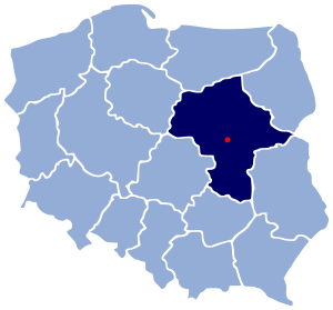 Location of Warszawa