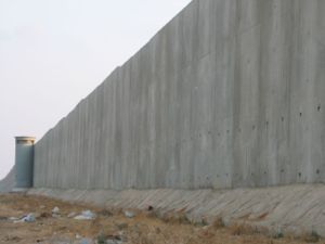 A section of the Israeli West Bank barrier.