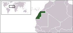 Location of Western Sahara