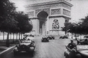 Germans parading in the deserted Champs-Élysées avenue, Paris, June 1940.