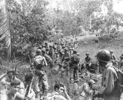 U.S. Marines rest in the field on Guadalcanal, August-December 1942