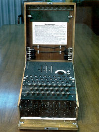 German Enigma machine for encryption.