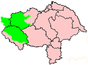 Yorkshire Dales National Park (in green) within North Yorkshire
